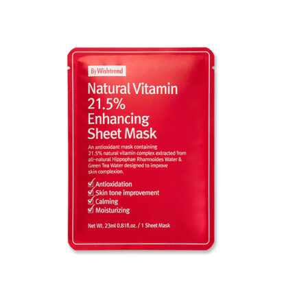 BY WISHTREND NATURAL VITAMIN 21.5 ENHANCING SHEET MASK – 23ML